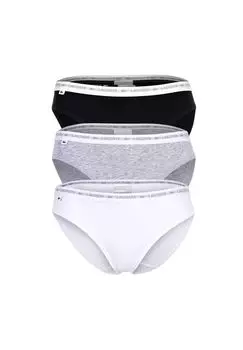 Трусы базовые, набор из 3 шт LACOSTE, цвет Schwarz Silver Chine