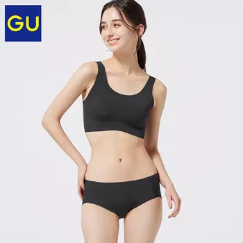 Трусы бесшовное GU хлопковые, черный