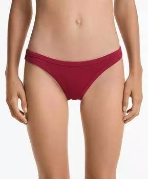 Трусы-бикини средней плотности с U-образным вырезом в рубчик Oysho, цвет Raspberry