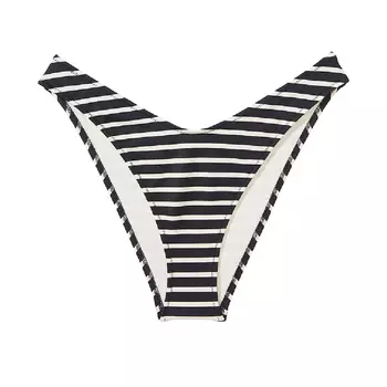 Трусы бикини Victoria's Secret Pink Brazilian, черный/кремовый