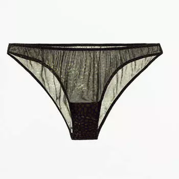 Трусы-бикини Zara Animal Print, темно-зеленый