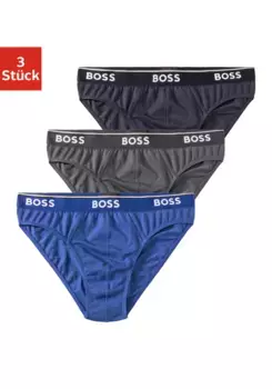 Трусы BOSS (3 шт.) с тканым поясом с логотипом, синий