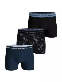 Трусы боксеры Bjrn Borg Boxershort 3er Pack, цвет Schwarz/Dunkelblau