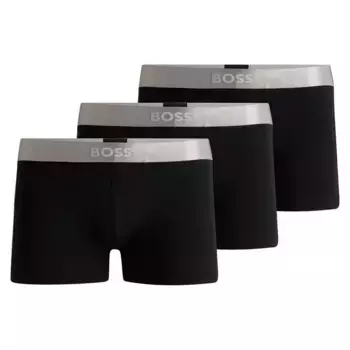 Трусы-боксеры BOSS Metallic 3 units, черный