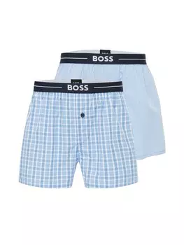 Трусы боксеры BOSS Orange NOS, дымчато-синий/ночь-синий/светло-голубой