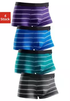 Трусы-боксеры Buffalo (упаковка, 4 шт.), хипстерской формы, с эластичной хлопковой резинкой, "Хлопок сделано в Африке", зеленый