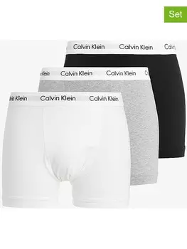 Трусы боксеры CALVIN KLEIN UNDERWEAR 3er-Set: Boxershorts, цвет Wei/Hellgrau/Schwarz