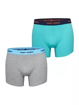 Трусы боксеры Happy Shorts Solids, серо-голубой