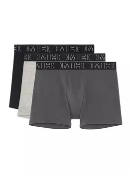 Трусы боксеры HOM Patrick, серый/пестрый серый/черный