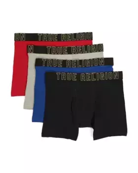 Трусы-боксеры из эластичного хлопка, 4 шт True Religion, красный
