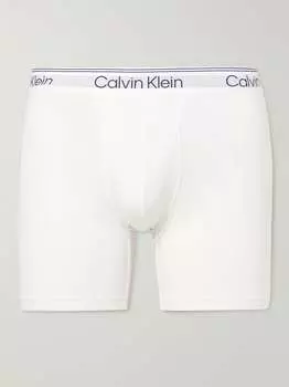 Трусы-боксеры из эластичного хлопка CALVIN KLEIN UNDERWEAR, белый