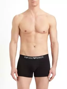 Трусы-боксеры из эластичного хлопка Emporio Armani, черный