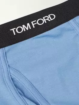 Трусы-боксеры из эластичного хлопка TOM FORD, синий