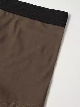 Трусы-боксеры из эластичного хлопка ZEGNA, коричневый