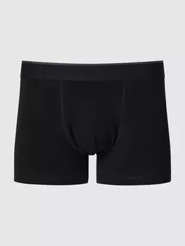 Трусы-Боксеры из хлопка низкая посадка Uniqlo, цвет 09 черный