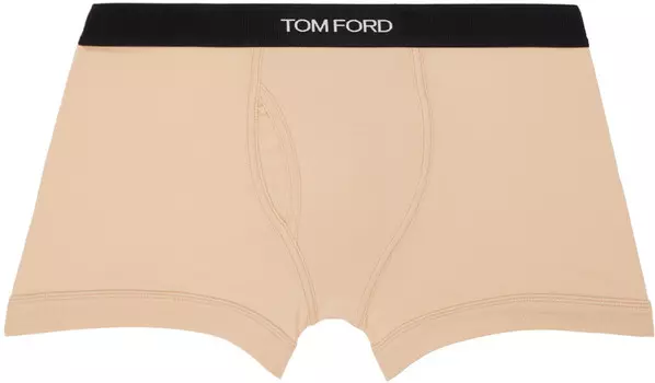 Трусы-боксеры из хлопка TOM FORD, бежевый