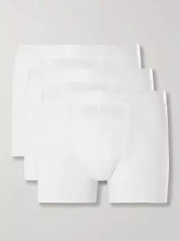 Трусы-боксеры из трикотажа стрейч-лиоцелл CDLP, белый