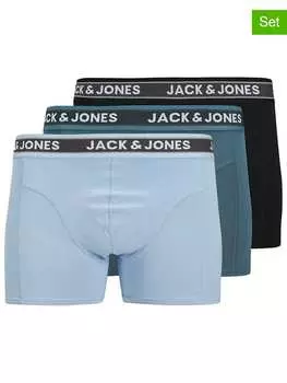 Трусы боксеры Jack & Jones, цвет hellblau/dunkelblau/schwarz
