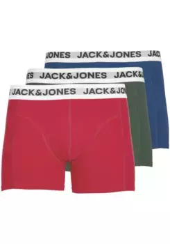 Трусы-боксеры Jack & Jones "JACRIKKI TRUNKS 3 PACK" (упаковка, 3 шт.), цвет Sycamore