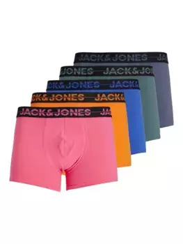 Трусы-боксеры Jack & Jones "JACSETH SOLID TRUNKS 5 PACK" (упаковка, 5 шт.), цвет Victoria Blue