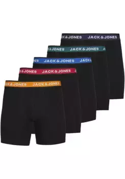 Трусы-боксеры Jack & Jones "JJ JACSOLID BOXER BRIEFS 5 P" (упаковка, 5 шт.), цвет E X Uberance