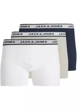Трусы боксеры JACK & JONES, светло-серый/белый