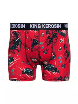Трусы боксеры King Kerosin Boxershorts Rockabilly Devil, красный