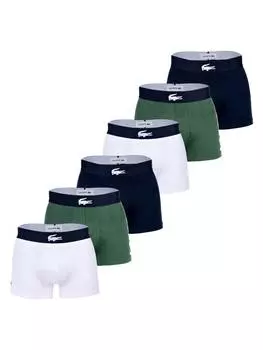 Трусы боксеры Lacoste Boxershort 6er Pack, цвет Grn/Dunkelblau/Wei