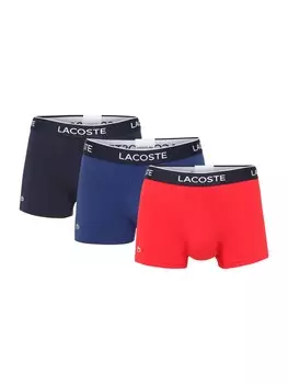 Трусы боксеры Lacoste, синий кобальт/ночной синий/светло-красный