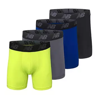 Трусы-боксеры New Balance Men's Standard, черный/желтый/синий