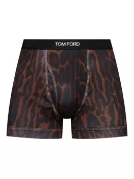 Трусы-боксеры с леопардовым принтом TOM FORD, коричневый