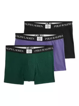 Трусы-боксеры с логотипом на поясе (упаковка из трех шт.) POLO RALPH LAUREN, зеленый