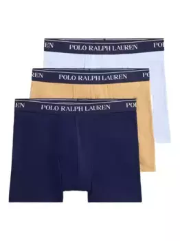 Трусы-боксеры с логотипом на поясе (упаковка из трех шт.) POLO RALPH LAUREN, синий