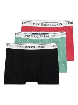 Трусы-боксеры с логотипом на поясе (упаковка из трех шт.) POLO RALPH LAUREN, черный