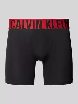 Трусы-боксеры с логотипом на поясе в упаковке 3 шт Calvin Klein Underwear, черный