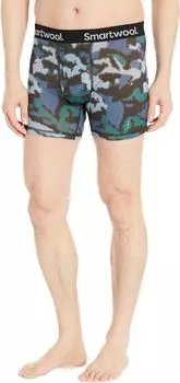 Трусы-боксеры с мериносовым принтом в упаковке Smartwool, цвет Mist Blue Blurred Camo Print