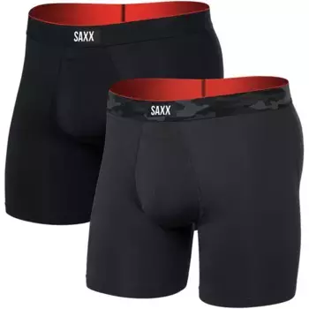 Трусы-боксеры SAXX Underwear Multi-Sport Mesh Brief Fly 2 units, черный