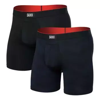 Трусы-боксеры SAXX Underwear Multi-Sport Mesh Brief Fly 2 units, черный