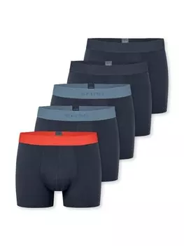 Трусы боксеры Schiesser Boxershort 5er Pack, цвет Dunkelblau/Blau/Orange