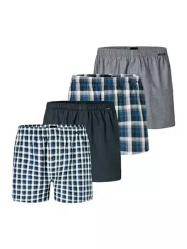 Трусы боксеры Schiesser, цвет blau/grau/dunkelblau