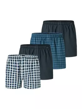 Трусы боксеры Schiesser, цвет dunkelblau/blau/blau