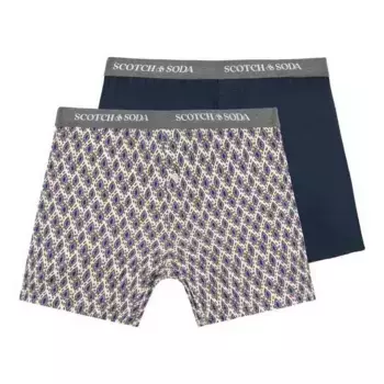Трусы-боксеры Scotch & Soda SSFA24M272030 2 units, белый/синий