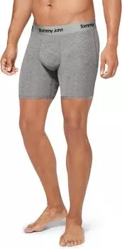Трусы-боксеры средней длины Second Skin 6 дюймов Tommy John, цвет Medium Heather Grey