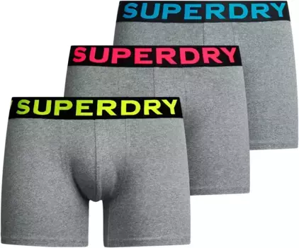Трусы-боксеры Superdry "BOXER TRIPLE PACK" (упаковка, 3 шт.), цвет Noos Grey Marl