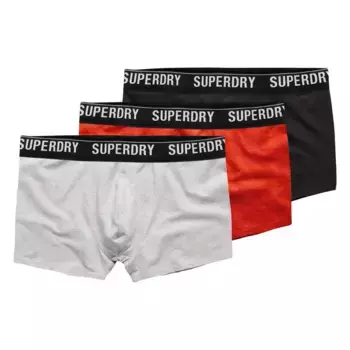 Трусы-боксеры Superdry Multi 3 units, черный/красный/белый