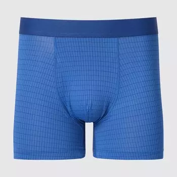 Трусы-боксеры UNIQLO AIRism с принтом, синий