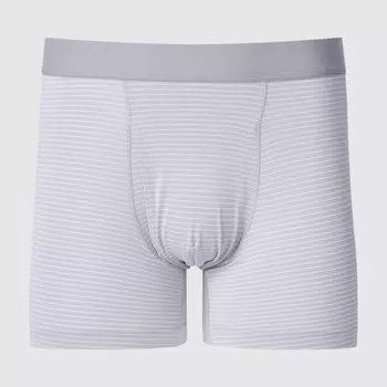 Трусы-боксеры UNIQLO AIRism в полоску, серый