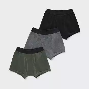Трусы-боксеры UNIQLO Boys комплект из 3 предметов, темно-зеленый
