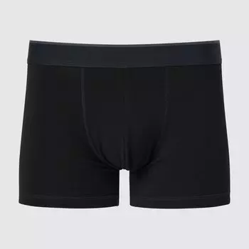 Трусы-боксеры UNIQLO хлопковые с низкой посадкой, черный