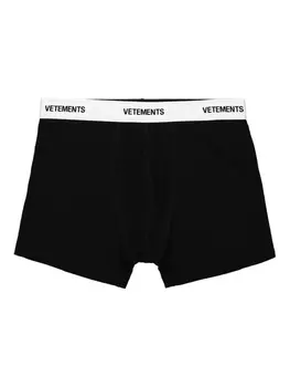 Трусы-боксеры VETEMENTS с логотипом Allover, черный